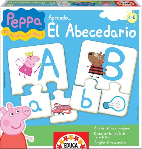 Peppa pig aprendo el abecedario