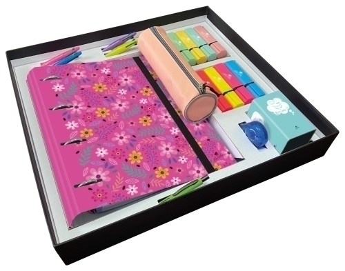 [SET- 2397FW] SET PAPELERIA MARIOLA FLORES 34 PIEZAS