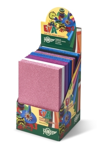 [1658-99] GOMA EVA FAIBO PURPURINA 20x30 E/99