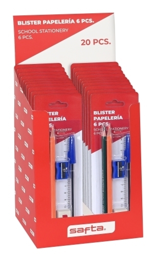 [3422051070] SET PAPELERIA SAFTA 6 PIEZAS EXP.20