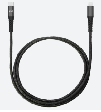 001343 cable de conector Lightning 1 m Negro