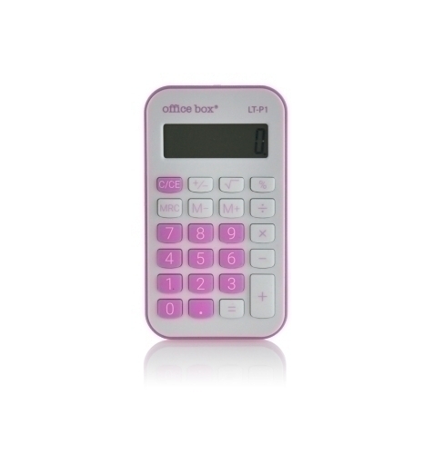 CALCULADORA BOLS.OFF.BOX 8 DIG. ROSA