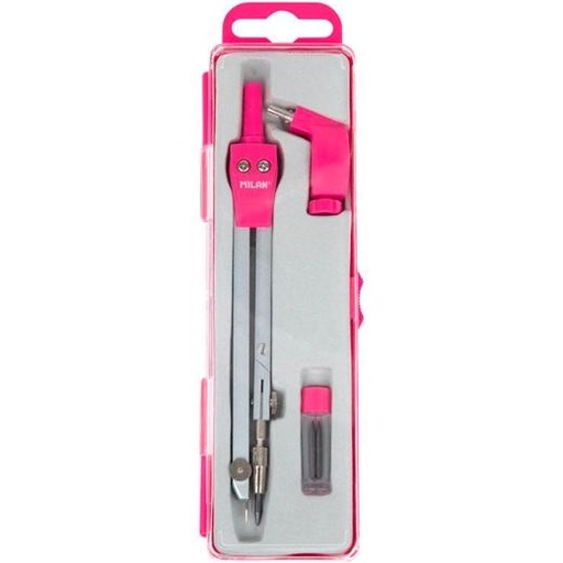 [11101P] MILAN COMPÁS UNIVERSAL CON PATA ARTICULADA + ADAPTADOR + 2 MINAS SERIE ACID ROSA