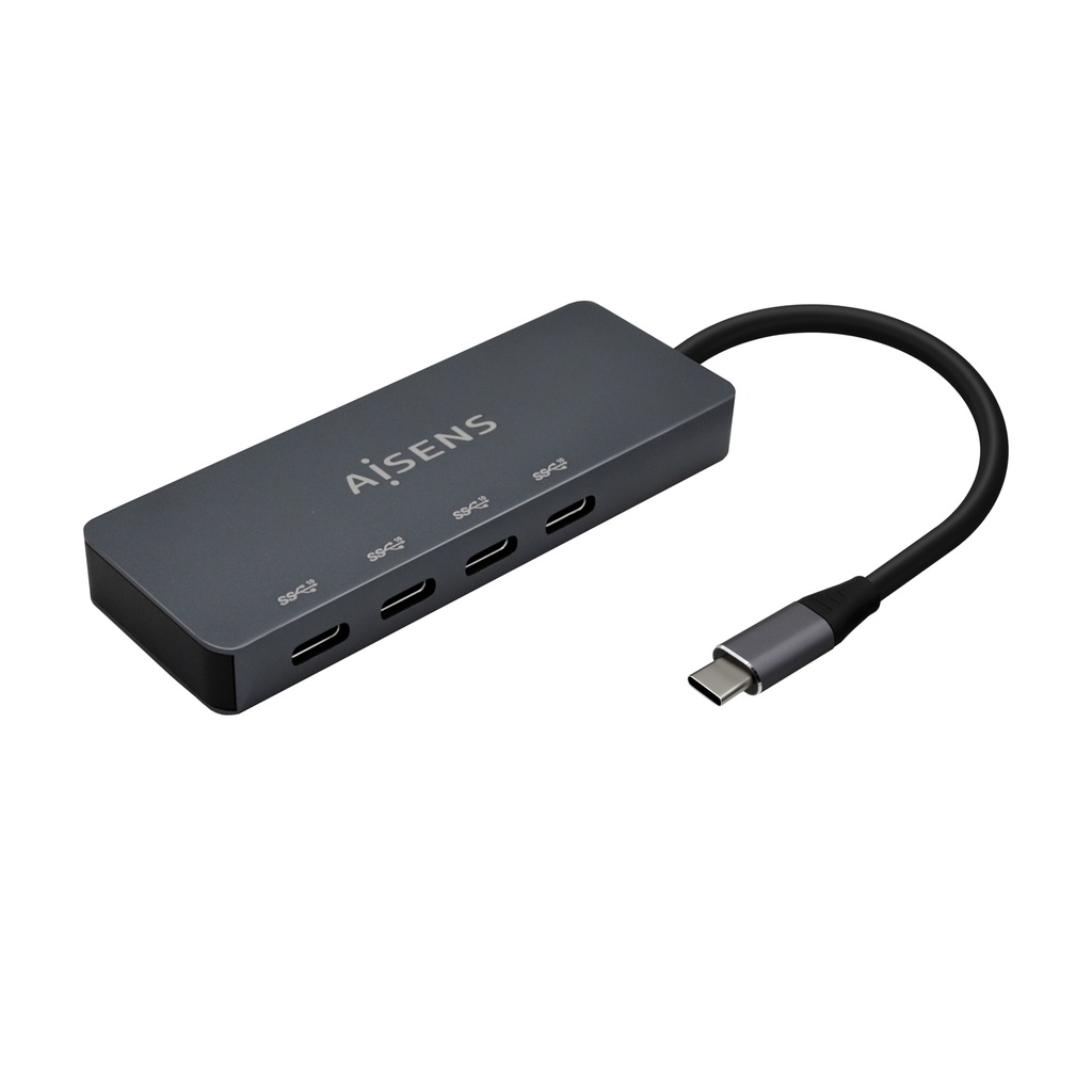 Hub USB3.2 Gen1 5G USB-C, USB-C/M-4xUSB-C/H, Gris, 15cm