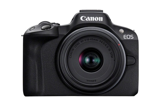 [5811C013] EOS R50, Black + RF-S 18-45mm F4.5-6.3 IS STM Kit MILC 24,2 MP CMOS 6000 x 4000 Pixeles Negro