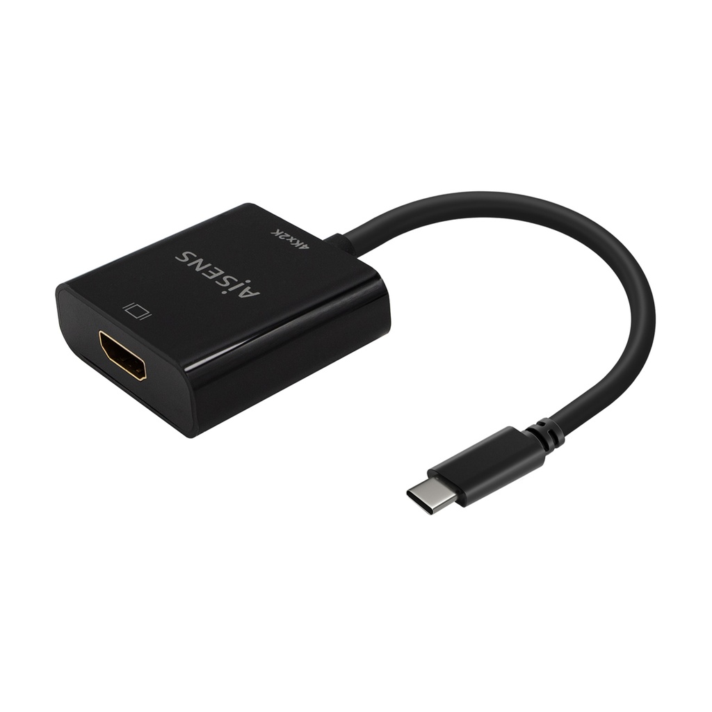 Conversor USB-C A HDMI 4K@30Hz, USB-C/M-HDMI/H, Negro, 15cm