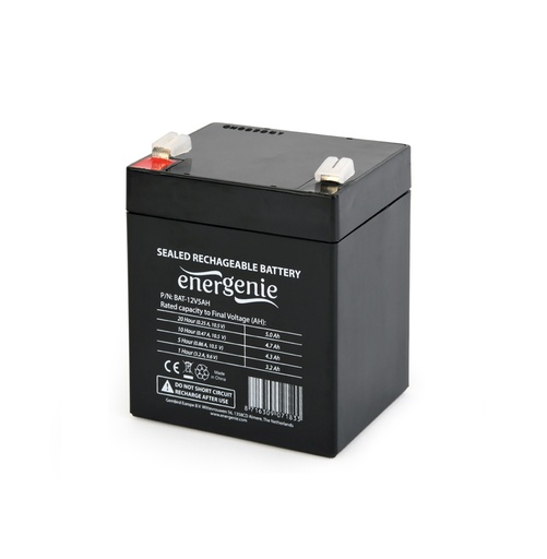 [BAT-12V5AH] 12V, 5Ah Sealed Lead Acid (VRLA)