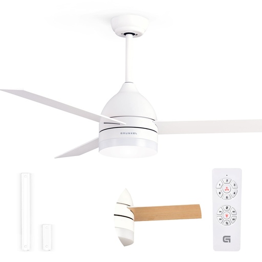 [SKYECO-52] SKYECO-52 ventilador Blanco, Madera