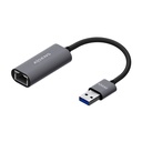 Conversor USB 3.0 A Ethernet Gigabit 10/100/1000 Mbps, Gris, 15cm