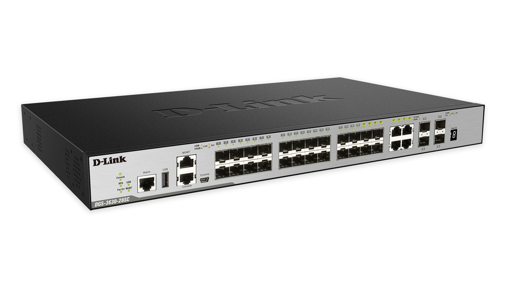 DGS-3630-28SC switch Gestionado L3 1U Negro