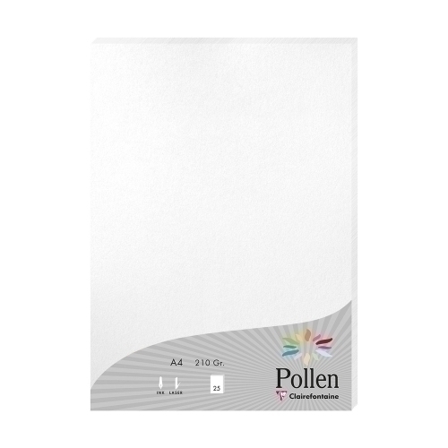 PAPEL CLAIREFONTAINE POLLEN A4 25h BLANC