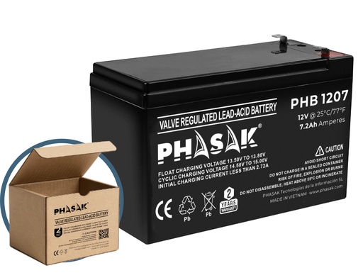 [PHB 1207] Batería 12V 7Ah - PHB 1207