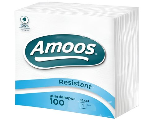 [T621012] P.100 SERVILLETAS AMOOS RESISTANT 1C 30X30CM