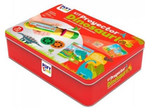 KIT PROYECTOR DINOSAURIOS CAJA METALICA