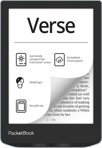 [PB629-2-WW] Verse lectore de e-book 8 GB Wifi Negro, Azul