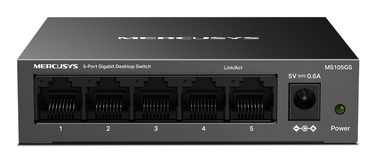 MS105GS switch No administrado Gigabit Ethernet (10/100/1000) Negro