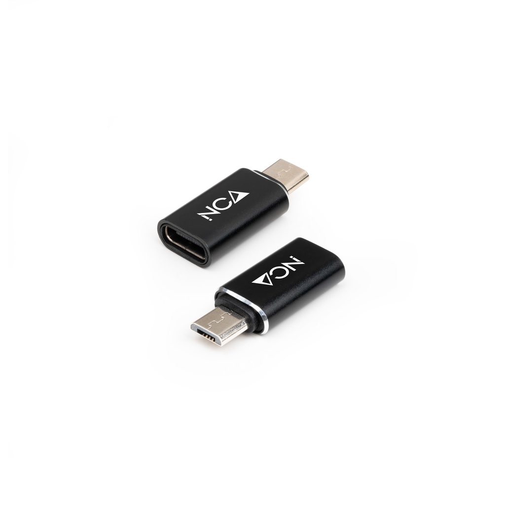 Adaptador Micro USB a USB-C, Micro B/M- USB-C/H, Negro