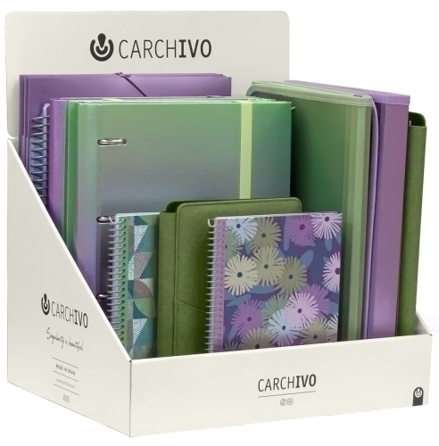 [69523901] EXPOSITOR CARCHIVO CAP. VERDE/MALVA 18