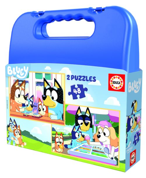 MALETA 2X48 PUZZLES BLUEY