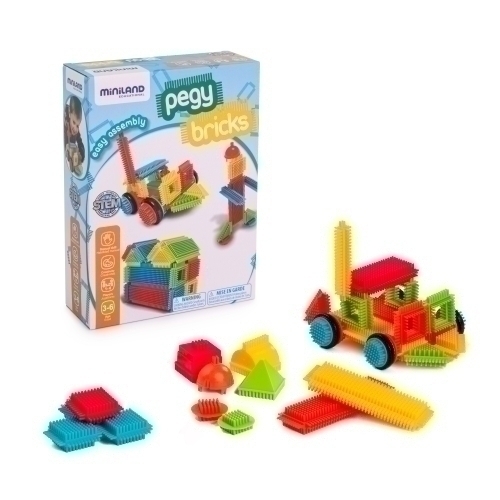 JUEGO ED.MINILAND PEGY BRICKS (3-6 años)