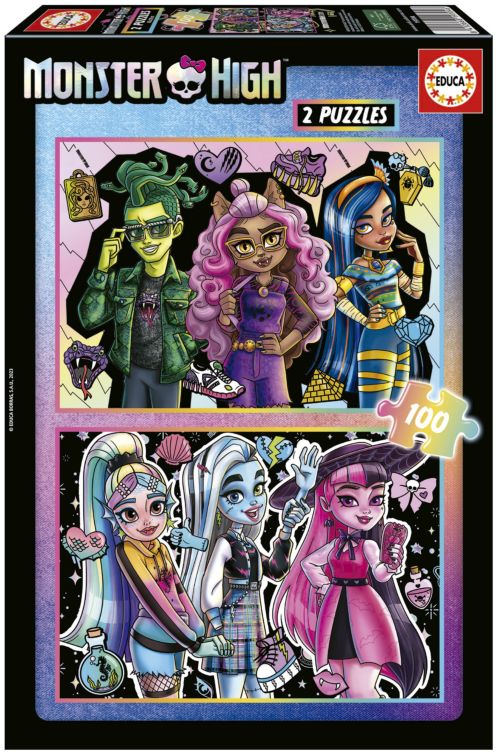 PUZZLE INFANTIL 2X100 PIEZAS MONSTER HIGH