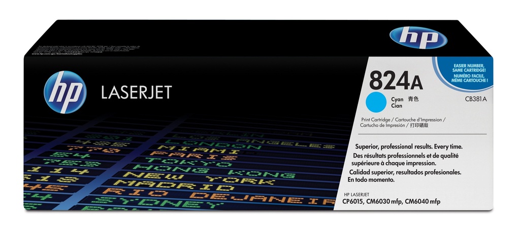 Cartucho de tóner original LaserJet 824A cian