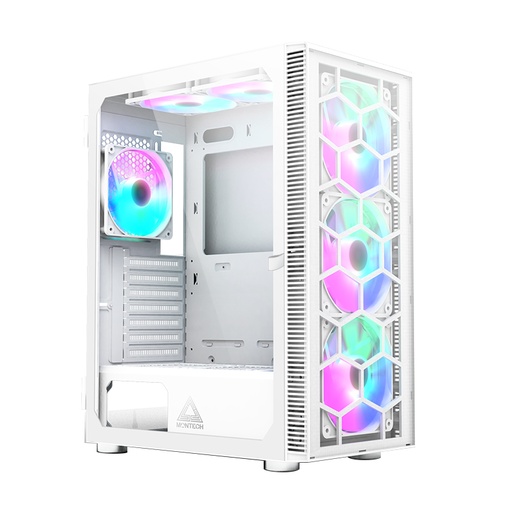 [X3-GLASS-WH] X3 GLASS Midi Tower Blanco
