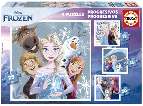 PUZZLES PROGRESIVOS FROZEN 12-16-20-25 PIEZAS