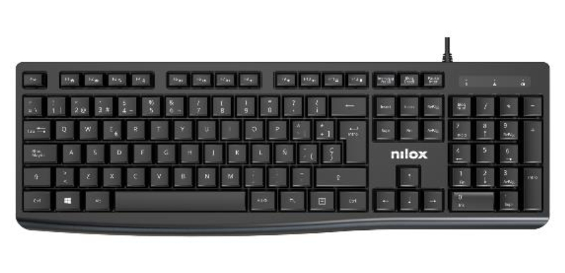 TECLADO CON CABLE, NEGRO, ESPAÑOL