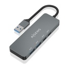 Hub USB 3.2 Gen2 10G USB-A, USB-A/M-2xUSB-C/H-2xUSB-A/H, Gris, 15cm