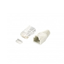 [121175] 121175 conector RJ-45 Transparente, Blanco