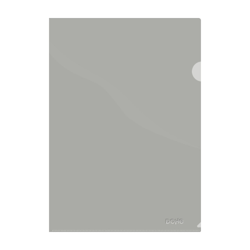 [90421] DOSSIER ANG.RECT.DOHE PP 180µ A4 GRIS