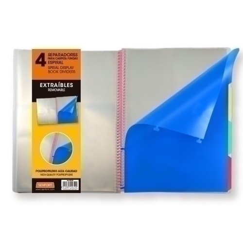 [302120] SEPARADORES SENFORT DYNAMIC EXTRA.PP A4 - Pack de 6 unidades