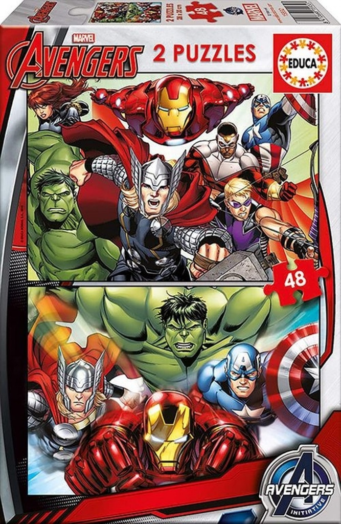 Marvel Avengers Assemble 2 puzzles 48 piezas
