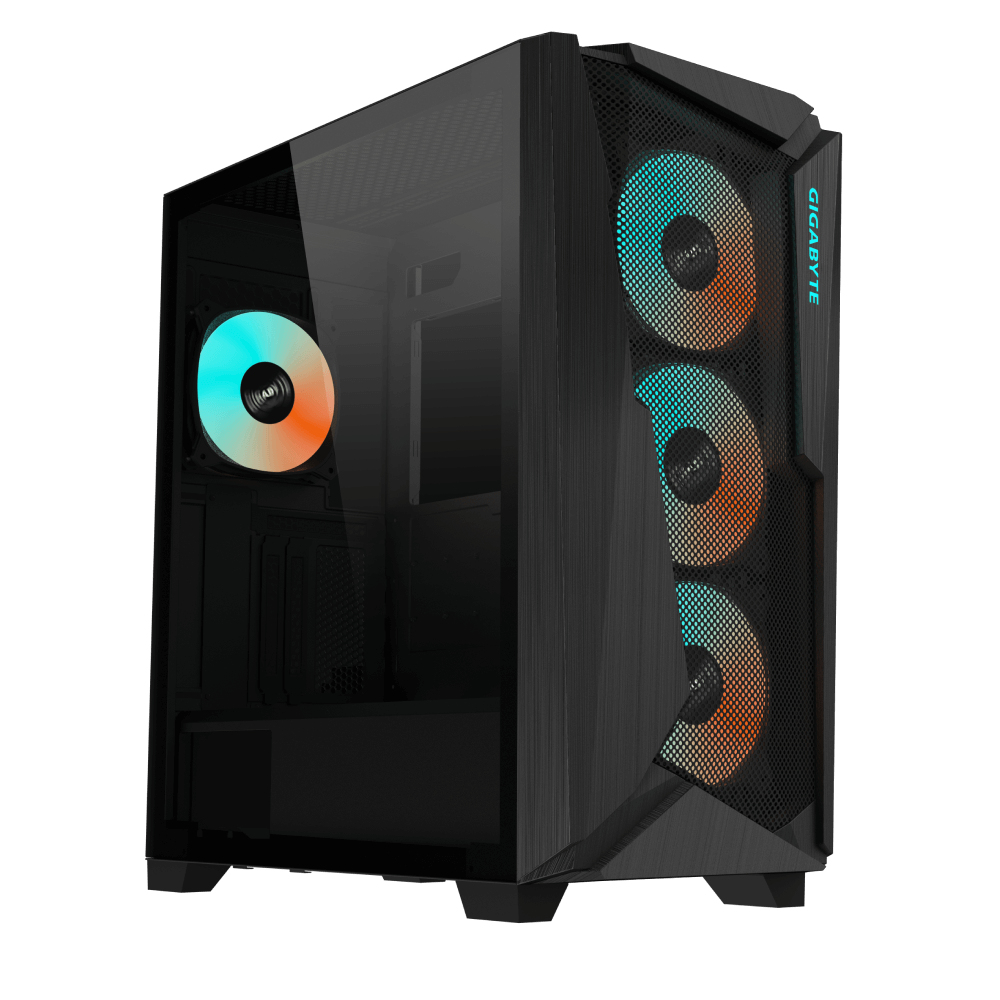 C301 GLASS Midi Tower Negro