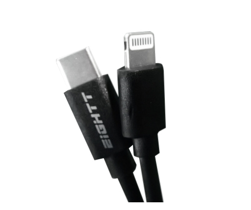 [ECT-6B] ECT-6B cable de conector Lightning 1 m Negro