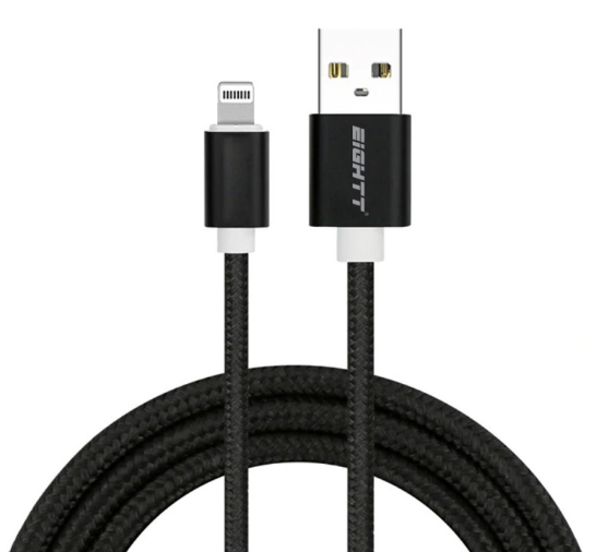 [ECI-2B-2M] ECI-2B-2M cable de conector Lightning Negro