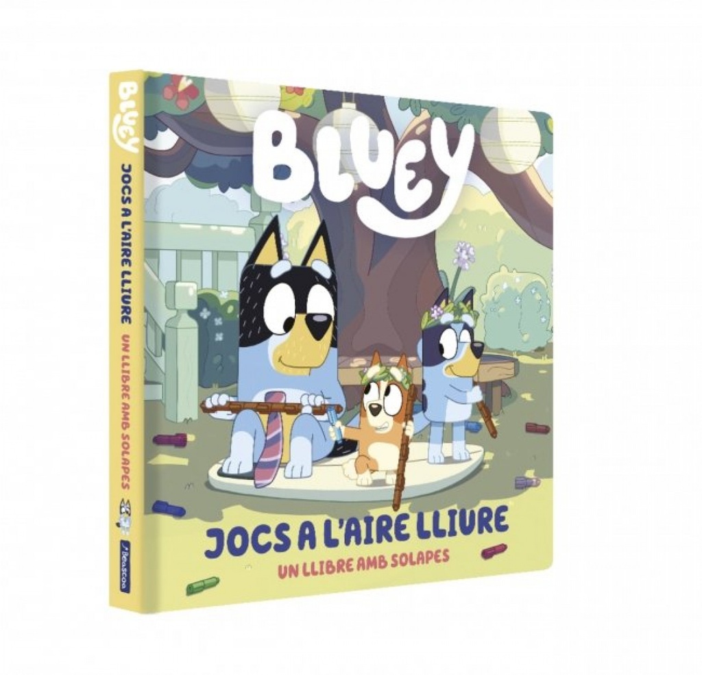 Bluey. Llibre de cartró amb solapes - Joc a l'aire lliure