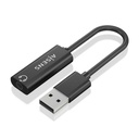 Conversor USB-A a Audio 48KHz, USB-A/M-Jack 3.5/H, Negro, 10 cm