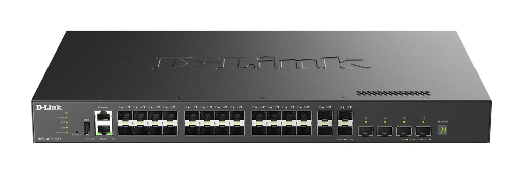 DXS-3410-32SY switch Gestionado L3 Negro