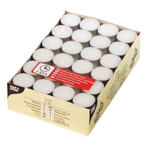 [15230] 15230 vela Cilindro Blanco 72 pieza(s)