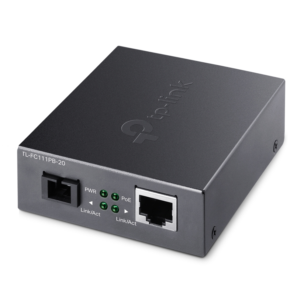 TL-FC111PB-20 convertidor de medio 100 Mbit/s Negro