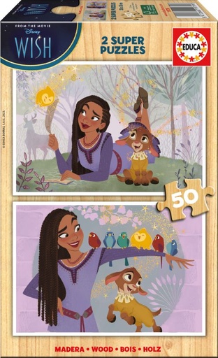 PUZZLE 2X50 PIEZAS MADERA WISH