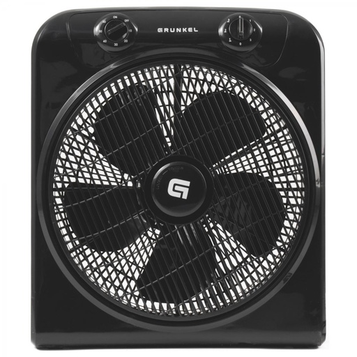 [BOX-FAN NG] GRUNKEL VENTILADOR DE SUELO 50W 3 VELOCIDADES C/TEMPORIZADOR NEGRO