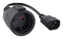 Cable Adaptador C14/M a CEE7/H, 16A, 50 cm