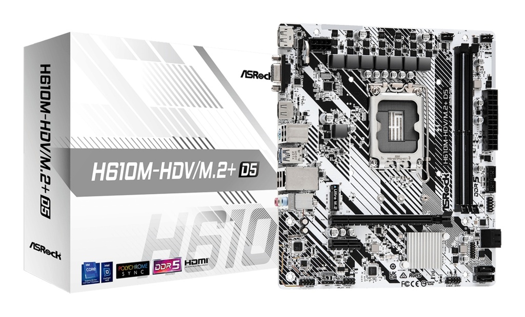 H610M-HDV/M.2+ D5 Intel H610 LGA 1700 micro ATX