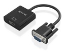 Cable conversor SVGA+Audio a HDMI, SVGA/M+Jack 3.5/H+USB MicroB/H-HDMI A/H, Negro, 20cm
