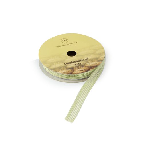 [3290055] CINTA REGALO YUTE R.3 m.10 mm VERDE