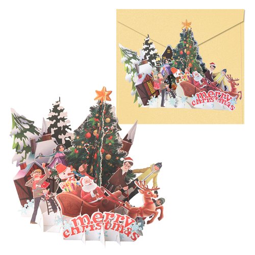 [70240] CHRISTMAS DOHE 3D 150x175 VILLAGE