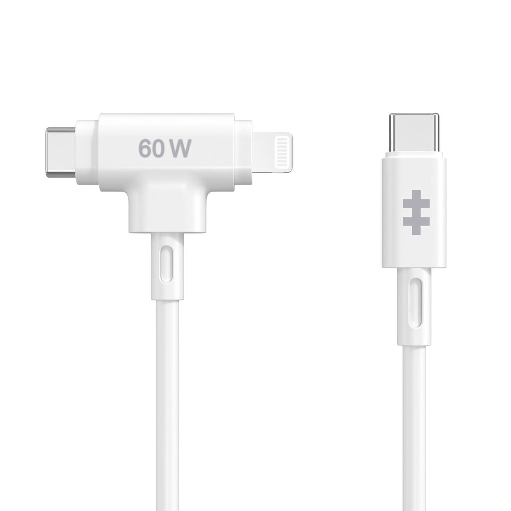 HyperJuice cable USB USB 2.0 1,5 m USB C USB C/Lightning Blanco